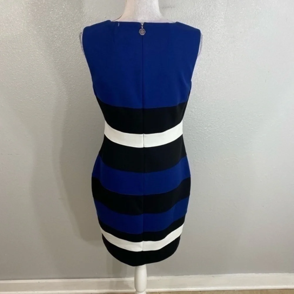 Tommy Hilfiger blue black white sheath dress - Picture 6 of 6